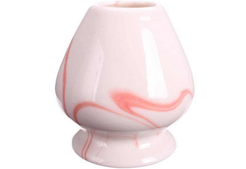 Goodwei Teeschale Chasentate - Halter für Matchabesen (Pink Marmor), Keramik, Handgefertigt von Goodwei