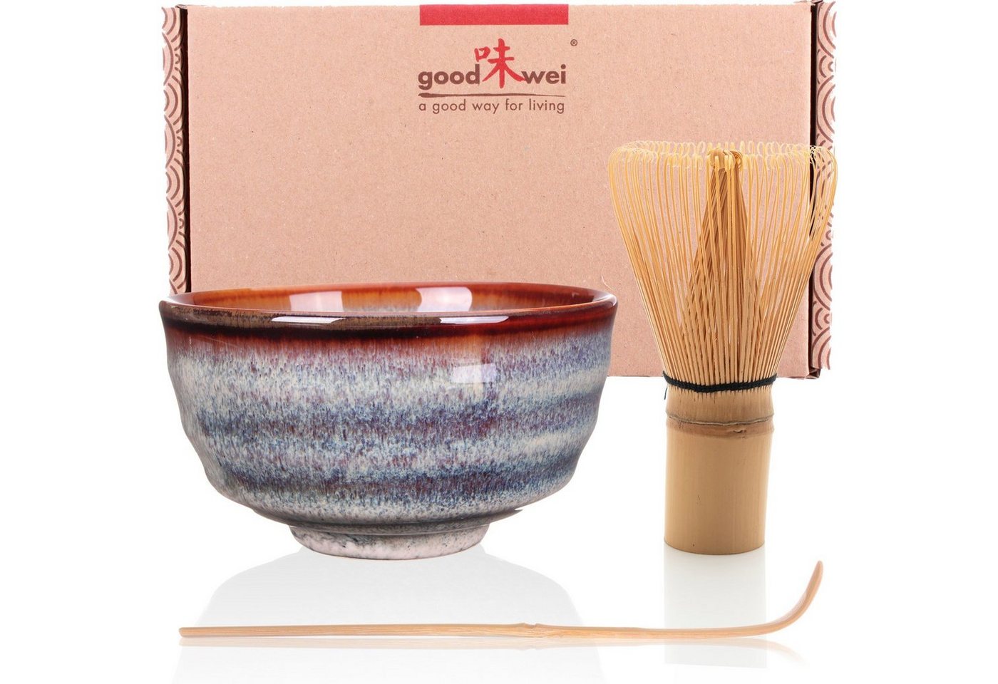 Goodwei Teeservice Matcha-Set Uji" mit Teeschale und Matchabesen (3-tlg), 1 Personen, Keramik" von Goodwei