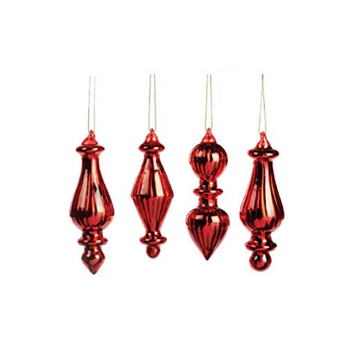 GOODWILLE Christbaumschmuck Glasanhänger 4 Varianten rot 12 cm C GOODWILLE Christbaumschmuck Glasanhänger 4 Varianten rot 12 cm C von Goodwill