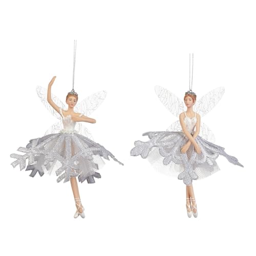 Goodwill Schneeflockenfee im Stoffkleid 17 cm Dekoration 2er Set von Goodwill