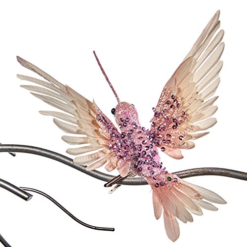 Goodwill: Weihnachten pink Pailletten-Feder Flying Kolibri auf Clip 14?cm von Goodwill