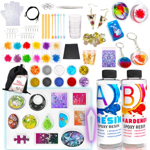 Epoxidharz Set Anfänger mit Formen Schmuck Expoditharz starterset Harz Gießen Set 1:1 Verhältnis mit Epoxidharz Zubehör Kunstharz für Schmuckherstellung Schmuck Selber Machen Set Weihnachten Geschenke Epoxidharz Set Anfänger mit Formen Schmuck Expoditharz starterset Harz Gießen Set 1:1 Verhältnis mit Epoxidharz Zubehör Kunstharz für Schmuckherstellung Schmuck Selber Machen Set Weihnachten Geschenke von Goody King