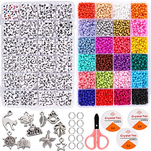 Goody King Perlen zum Auffädeln Schmuck Selber Machen Set Bastelset Erwachsene Perlen set 4mm Perlenset für Armbänder über 5000 Buchstabenperlen Weihnachten Geschenke für Mädchen ab 6 7 8 9 Goody King Perlen zum Auffädeln Schmuck Selber Machen Set Bastelset Erwachsene Perlen set 4mm Perlenset für Armbänder über 5000 Buchstabenperlen Weihnachten Geschenke für Mädchen ab 6 7 8 9 von Goody King
