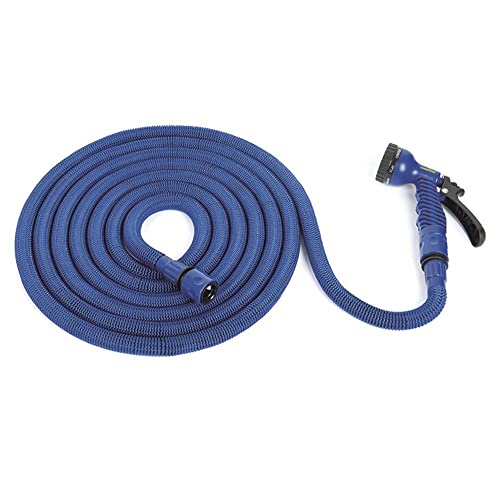 Goodyear - Ausziehbarer Schlauch 30 m mit Bewässerungspistole in 7 Positionen. Flexibel für den Garteneinsatz. Hochdichtes Interlock-Gewebe. Anti-Twist und leicht. Schnellverbinder ½’’ ¾’’ von Goodyear