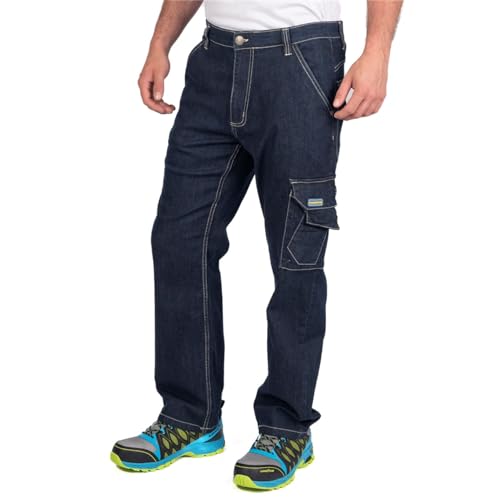 Goodyear Herren Stræk denim bordstil sidetaske arbejde og arbejdstøj Hosen, Marine, 32W / 31L EU von Goodyear