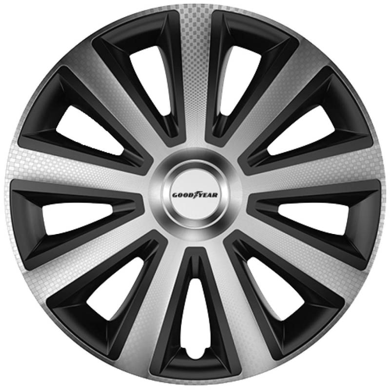 Goodyear Radzierblende Memphis Carbon 38 cm (16 Zoll) schwarz silber 4 Stück von Goodyear
