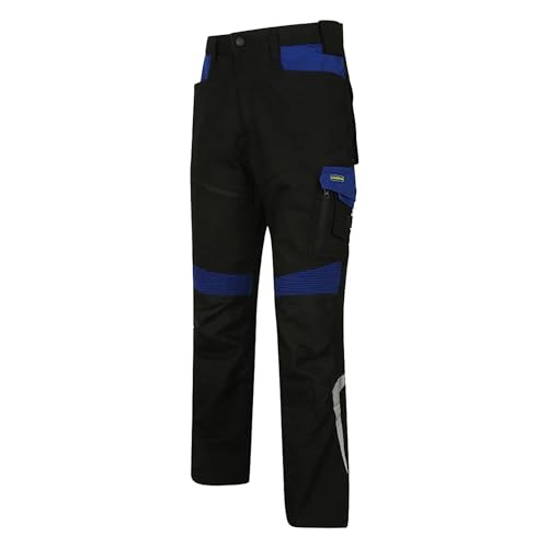 Goodyear Unisex Kontrast tredobbelt syet multi værktøj lomme moderne fragt knæ lommer arbejdssikkerhed Arbeitshose Flex Knee , Schwarz, 32W / 33L EU von Goodyear