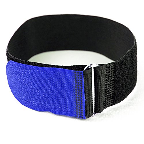 1 Klettkabelbinder Metallöse Klett- und Flauschteil auf GLEICHER SEITE 40 cm blau von Goodymax