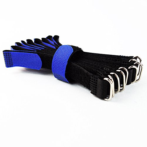 10 x Klettkabelbinder Metallöse - Klett/Flausch auf GLEICHER SEITE! - 15 cm blau/Kabelmanagement für Gewerbe, Büro, Schreibtisch, Hobby 10 x Klettkabelbinder Metallöse - Klett/Flausch auf GLEICHER SEITE! - 15 cm blau/Kabelmanagement für Gewerbe, Büro, Schreibtisch, Hobby von Goodymax