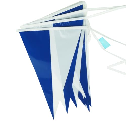 Goodymax® Wimpelkette 10 m Design Blau-Weiß 2-farbig - viele weitere Farben & Farbkombinationen zur Auswahl von Goodymax