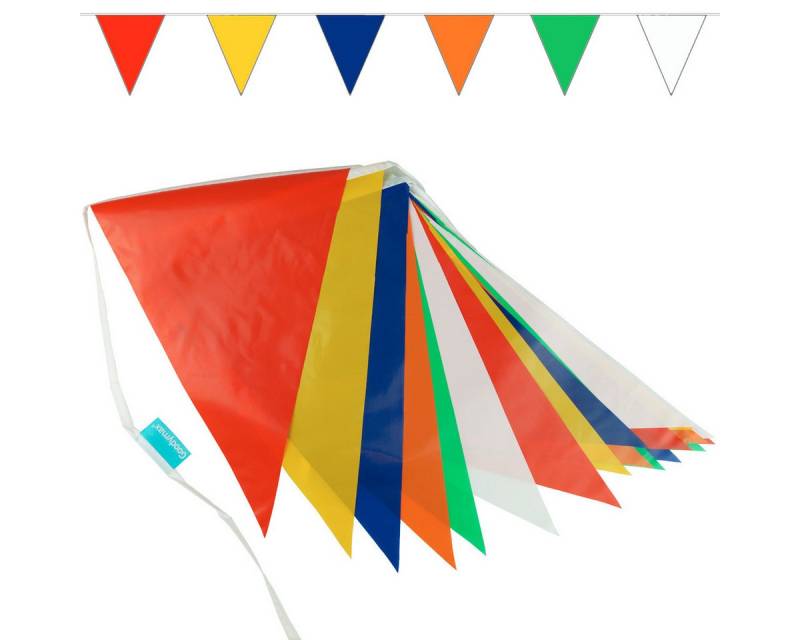 Goodymax Hängedekoration Wimpelkette 10 m, 20 Wimpel á 20 x 30 cm von Goodymax