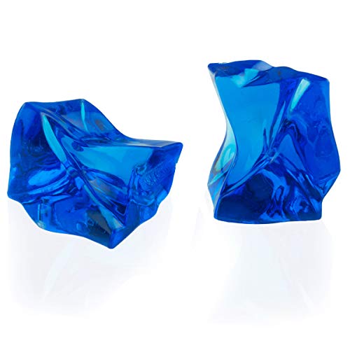 Goodymax Künstliche Fake Eiswürfel Cubes Chunks aus Acryl 36 mm Blau 10 Stück - Diamanten EIS Dekoeis Kristalleis von Goodymax