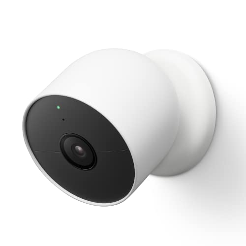 Google Nest Cam – Intelligente Überwachungskamera im Innen- und Außenbereich, Weiß, 1 Stück (1er Pack) von Google