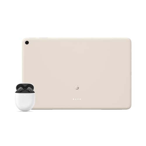 Google Pixel Tablet – Android-Tablet mit 11"-Display und einem Akku mit Langer Laufzeit – 8 GB RAM – 256 GB Speicherplatz – Porcelain + Pixel Buds A-Series – Charcoal von Google