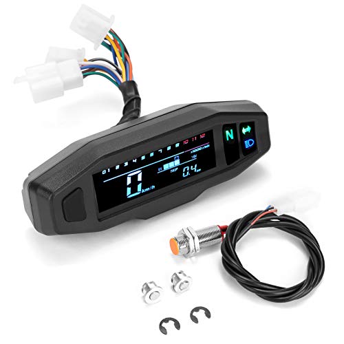 GoolRC Universal Mini Digital Tachometer Motorrad LCD Digital Drehzahlmesser für Odo-Meter Elektromotoren GoolRC Universal Mini Digital Tachometer Motorrad LCD Digital Drehzahlmesser für Odo-Meter Elektromotoren von GoolRC