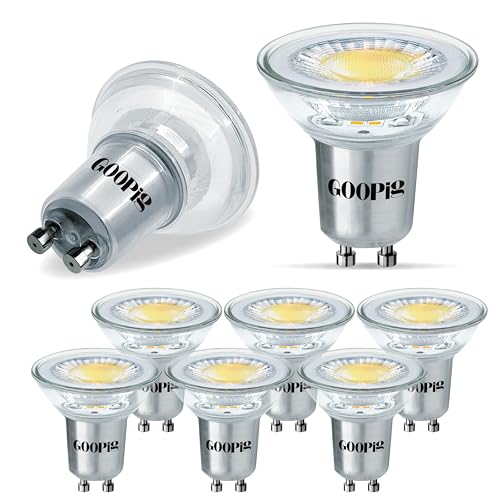 Goopig GU10 LED Lampe 4000K Neutralweiss 3.5W Ersetzt 50W Halogen Glühbirne, 6er-Pack, 385lm AC 230V Leuchtmittel, Flimmerfrei 38° Strahler, Nicht Dimmbar Reflektorlampe, Abstrahlwinkel-360° Birnen von Goopig