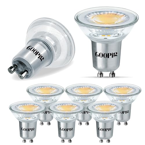 Goopig GU10 LED Lampe Warmweiss 3.5W 3000K Ersetzt 50W Halogen Glühbirne, 6er-Pack, 385lm AC 230V Leuchtmittel, Flimmerfrei 38° Strahler, Nicht Dimmbar Reflektorlampe, Abstrahlwinkel-360° Birnen von Goopig