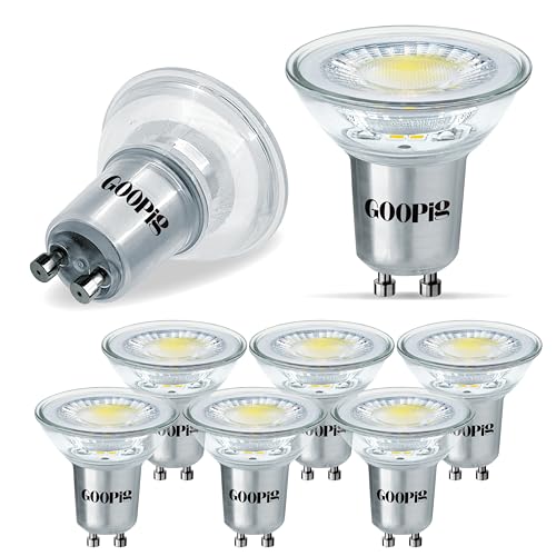 Goopig GU10 LED Lampe kaltweiss 3.5W 6000K Ersetzt 50W Halogen Glühbirne, 6er-Pack, 385lm AC 230V Leuchtmittel, Flimmerfrei 38° Strahler, Nicht Dimmbar Reflektorlampe, Abstrahlwinkel-360° Birnen von Goopig