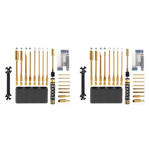 Goorvoucs 2 x 9-in-1-RC-Werkzeugset, RC-Auto-Werkzeug-Set, RC-Sechskant-Schraubendreher-Set für RC-Auto-Hobby-Werkzeuge Goorvoucs 2 x 9-in-1-RC-Werkzeugset, RC-Auto-Werkzeug-Set, RC-Sechskant-Schraubendreher-Set für RC-Auto-Hobby-Werkzeuge von Goorvoucs