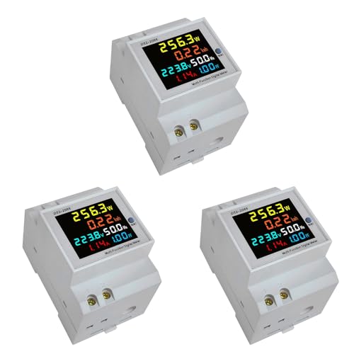 Goorvoucs 3X DIN-Schiene AC Monitor 6IN1 250-450V 100A Spannung Strom Leistungsfaktor Aktiv KWH Energie Frequenz Meter Volt AMP Goorvoucs 3X DIN-Schiene AC Monitor 6IN1 250-450V 100A Spannung Strom Leistungsfaktor Aktiv KWH Energie Frequenz Meter Volt AMP von Goorvoucs
