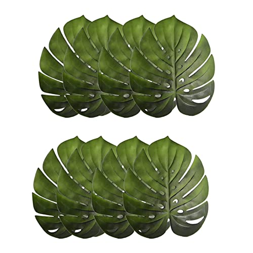 Goorvoucs 8 Stück Tropisches Blatt Tischsets Künstliche Eva Monstera Blätter Palm Blatt, für Hochzeit Tisch Dekoration Zubehör von Goorvoucs
