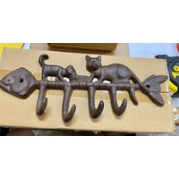 Katze Und Fisch Wandhaken von GooseandBugTrading