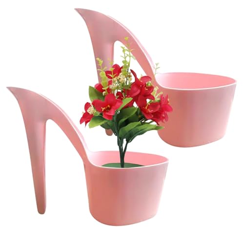 Goowafur Blumentopf High Heel Shaped Home Decor, Lady Shoe Shape Blumentöpfe, kreative Sukkulenten Töpfe für Wohnzimmer, Hof von Goowafur