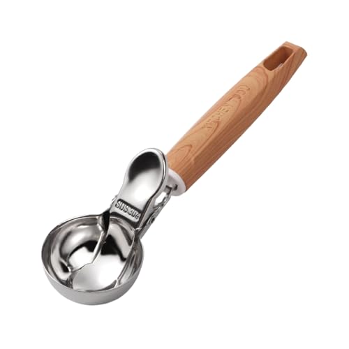 Goowafur Eisportionierer,Edelstahl Keksausstecher Mit Formkugel - Mit Auslösemechanismus Spülmaschinengeeignet Küchenhelfer als Obstkugelformer für Waffeln Pfannkuchen Muffins von Goowafur