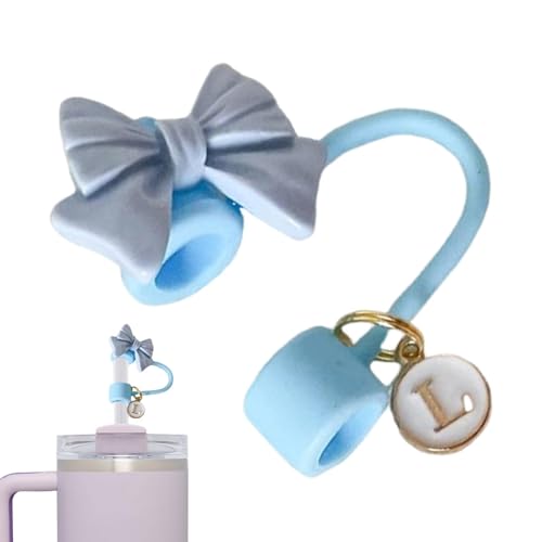 Goowafur Strohaufsätze für Tassen, Tassenstrohabdeckungen - Deckel mit Schleifen-Strohspitzen - Lebensmittelechte Strohspitzendeckel, wiederverwendbare Tassen-Strohhalmabdeckungen für Partydekoration Goowafur Strohaufsätze für Tassen, Tassenstrohabdeckungen - Deckel mit Schleifen-Strohspitzen - Lebensmittelechte Strohspitzendeckel, wiederverwendbare Tassen-Strohhalmabdeckungen für Partydekoration von Goowafur