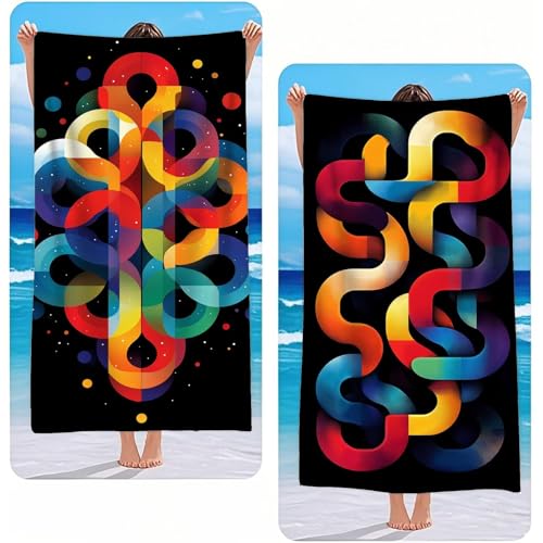 Strandtuch XXL 2er Set Farbe Mikrofaser Handtuch Groß 220x100 cm Microfaser Handtücher Kompakt Sandfest, Böhmen Leicht Chnelltrocknend Saunahandtuch, Reisetuch als Strandlaken, Strand & Pool G-2365 Strandtuch XXL 2er Set Farbe Mikrofaser Handtuch Groß 220x100 cm Microfaser Handtücher Kompakt Sandfest, Böhmen Leicht Chnelltrocknend Saunahandtuch, Reisetuch als Strandlaken, Strand & Pool G-2365 von Gooxehuu
