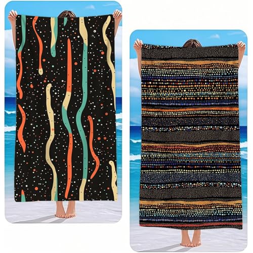 Strandtuch XXL 2er Set Farbe Mikrofaser Handtuch Groß 220x100 cm Microfaser Handtücher Kompakt und Sandfest, Linie Leicht Chnelltrocknend Saunahandtuch, Reisetuch als Strandlaken, Strand & Pool G-2519 Strandtuch XXL 2er Set Farbe Mikrofaser Handtuch Groß 220x100 cm Microfaser Handtücher Kompakt und Sandfest, Linie Leicht Chnelltrocknend Saunahandtuch, Reisetuch als Strandlaken, Strand & Pool G-2519 von Gooxehuu