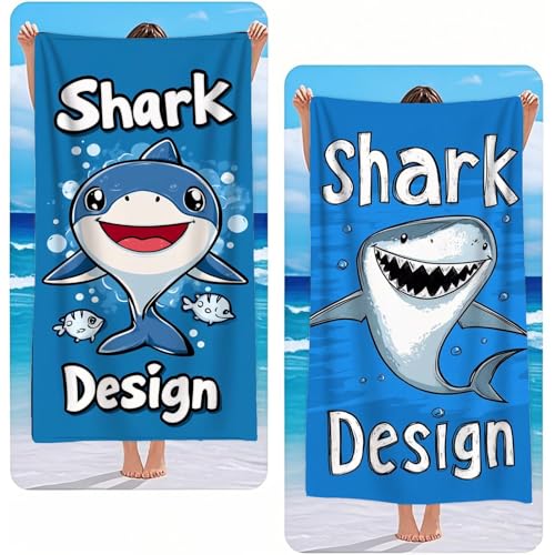 Strandtuch XXL 2er Set Hai Mikrofaser Handtuch Groß 70x140 cm Microfaser Handtücher Kompakt und Sandfest, Tier Leicht und Chnelltrocknend Saunahandtuch, Reisetuch als Strandlaken, Strand & Pool G-2566 Strandtuch XXL 2er Set Hai Mikrofaser Handtuch Groß 70x140 cm Microfaser Handtücher Kompakt und Sandfest, Tier Leicht und Chnelltrocknend Saunahandtuch, Reisetuch als Strandlaken, Strand & Pool G-2566 von Gooxehuu