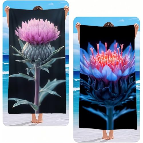 Strandtuch XXL 2er Set Traum Mikrofaser Handtuch Groß 220x100 cm Microfaser Handtücher Kompakt und Sandfest, Blume Leicht Chnelltrocknend Saunahandtuch, Reisetuch als Strandlaken, Strand & Pool G-2255 Strandtuch XXL 2er Set Traum Mikrofaser Handtuch Groß 220x100 cm Microfaser Handtücher Kompakt und Sandfest, Blume Leicht Chnelltrocknend Saunahandtuch, Reisetuch als Strandlaken, Strand & Pool G-2255 von Gooxehuu