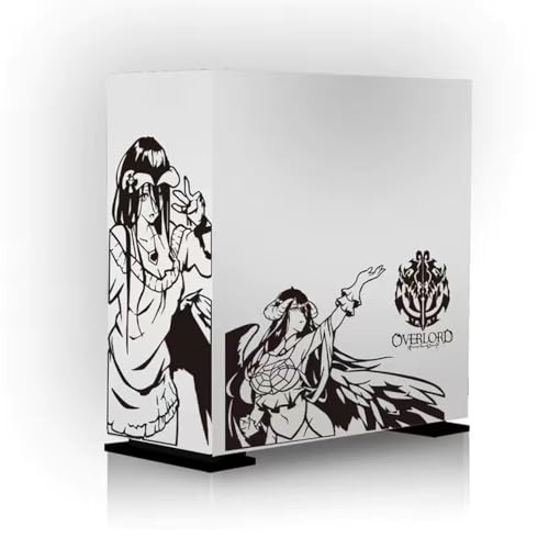 Albedo Anime Aufkleber, Albedo Stickers Cartoon Dekor Aufkleber für Computer-Gehäuse, Vinyl-Aufkleber, Schwarz und Weiß,Geschenke für Anime-Fans von Gooyeh