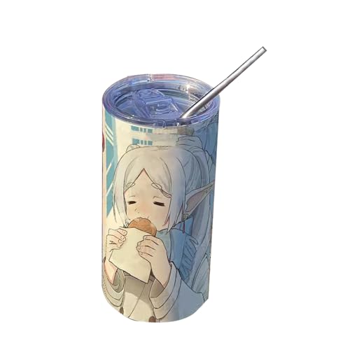 Frieren Thermobecher Anime Frieren: Beyond Journey's End Becher aus Edelstahl Wasserflasche mit Strohhalm Schule/Büro Kaffee Flasche 420ML Frieren Thermobecher Anime Frieren: Beyond Journey's End Becher aus Edelstahl Wasserflasche mit Strohhalm Schule/Büro Kaffee Flasche 420ML von Gooyeh