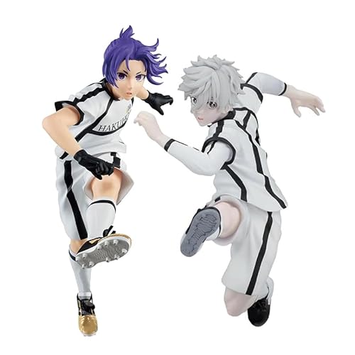 Gooyeh 2PCS Anime Blue Lock Figur Seishiro Nagi/Mikage Statue Figur Statuen-Modell 16CM Handgefertigt Sammlerstück Desktop-Ornamente Geburtstagsgeschenk für Fans von Gooyeh