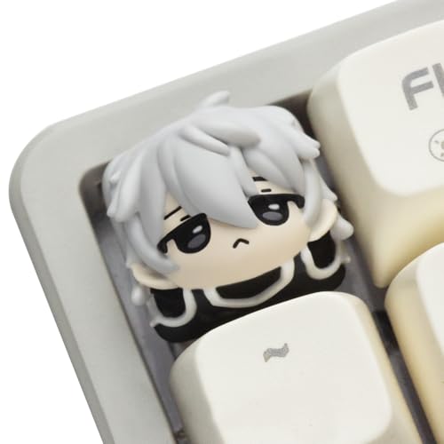 Gooyeh Anime Keycaps Blue Lock Tastatur-Zubehör Seishiro Nagi Figur Harzig Mechanische Tastatur Ornamente Spiel Anime Fashion Geschenke für Jungen und Mädchen von Gooyeh