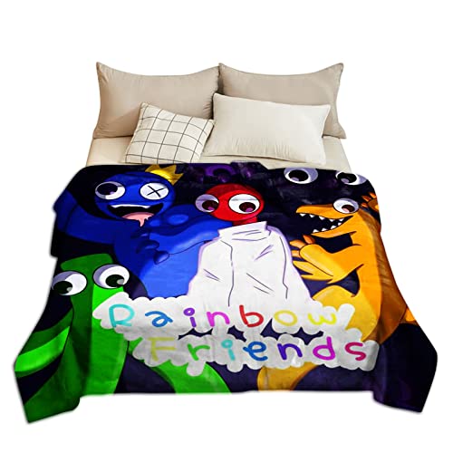 Gooyeh Anime Spiel Regenbogen Freunde Flanell Decke weich und warm Flanell Fleece Decke für Bett Sofa Kinder Regenbogen Freunde Decke von Gooyeh