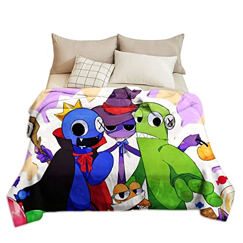 Gooyeh Anime Spiel Regenbogen Freunde Flanell Decke weich und warm Flanell Fleece Decke für Bett Sofa Kinder Regenbogen Freunde Decke von Gooyeh