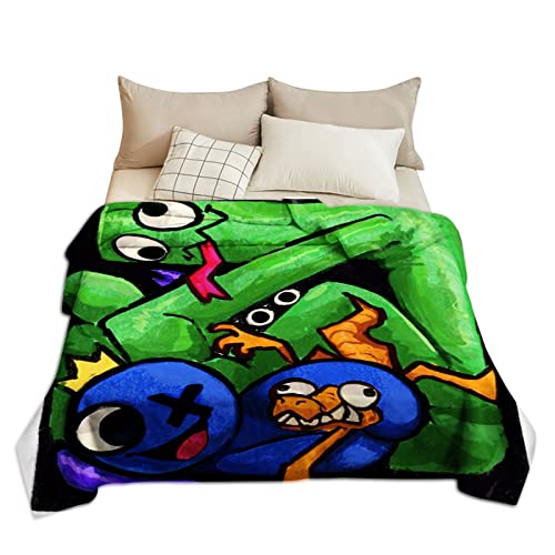 Gooyeh Anime Spiel Regenbogen Freunde Flanell Decke weich und warm Flanell Fleece Decke für Bett Sofa Kinder Regenbogen Freunde Decke von Gooyeh