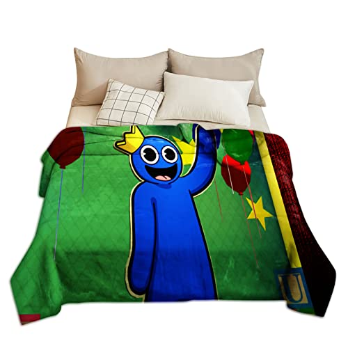Gooyeh Anime Spiel Regenbogen Freunde Flanell Decke weich und warm Flanell Fleece Decke für Bett Sofa Kinder Regenbogen Freunde Decke von Gooyeh