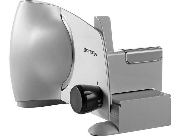 GORENJE Allesschneider R 607 A , silber, B:33cm H:23,3cm T:23cm, Allesschneider, hochwertige Solingen-Edelstahlmesser von Gorenje