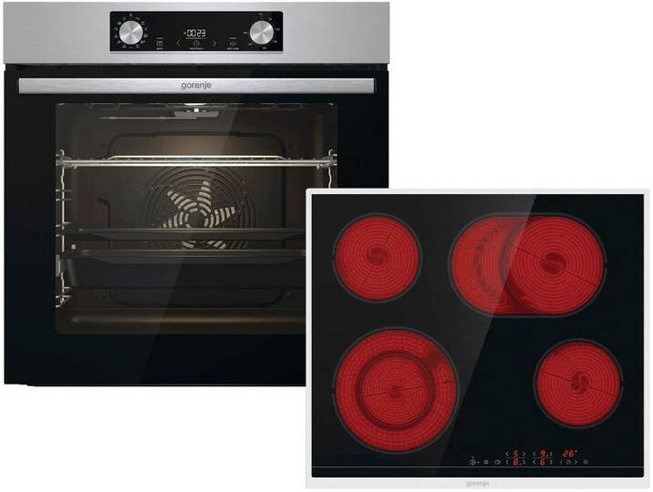 GORENJE Backofen-Set Steam Set , A (A+++-D), silber (edelstahlfarben), Herdsets, AirFry-Funktion von Gorenje