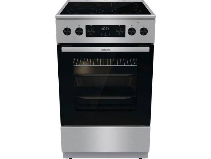 GORENJE Elektro-Standherd GECS5C , A (A+++-D), silber (silberfarben), Herdsets von Gorenje