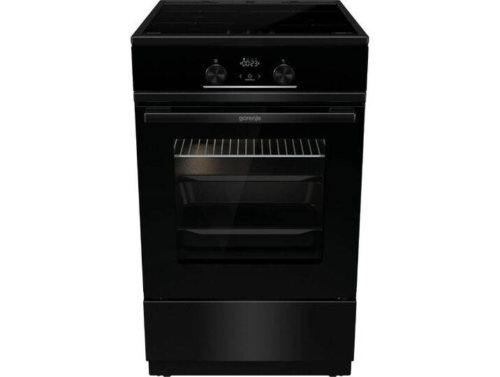 GORENJE Induktions-Standherd GEIT5C60BPG , A (A+++-D), schwarz, Herdsets, Knusprig genießen – ganz ohne Extra-Kalorien - dank AirFry-Funktion von Gorenje