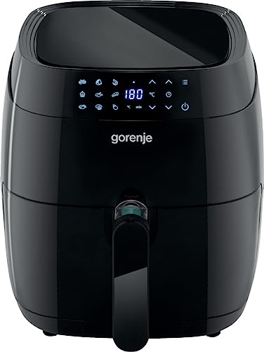 Gorenje Heißluftfritteuse 1400 W, 3,5 L Kapazität, 9 Voreingestellte Programme, LED-Anzeige, Einstellbare Temperatur & Timer, Antihaftbeschichtung, Heißluftzirkulation – AF1409DB von Gorenje