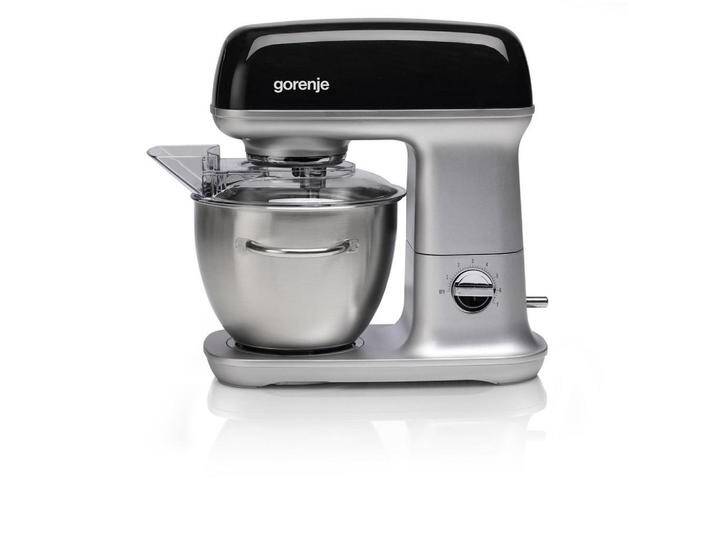 Gorenje KÜCHENMASCHINE, Schwarz, Alu, Metall, 36x37.2x27 cm, rutschfeste Stellfüße, Überlastungsschutz, Spritzschutz, Küchengeräte, Küchenmaschinen von Gorenje