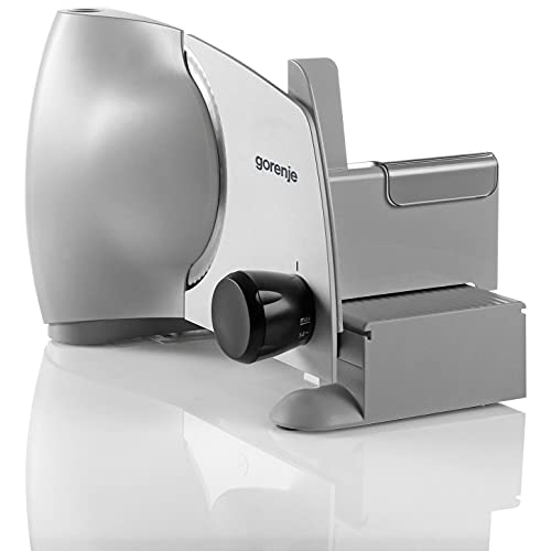 Gorenje R607A Allesschneider und Schneidemaschine, Metal, Edelstahl-Messer hergestellt in Solingen, Sicherheitschalter, Vakuumfüße, Spühmachinengeeignet, EU Made, Silber von Gorenje