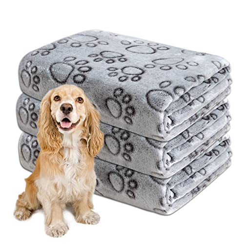 Gorgelly 1 Pack 3 Hundedecke Sofa, Weiche Fleece Waschbar, Flauschig, Katzendecke Haustierdecke for für Kleine Mittlere Hunde Katzen, Sofaschoner, 110x80cm von Gorgelly