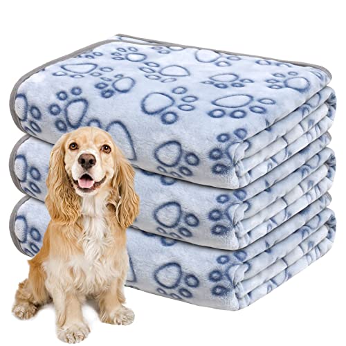 Gorgelly 1 Pack 3 Hundedecke, Weiche Haustierdecke Waschbar, Kuscheldecke Flauschig für Kleine Mittlere Hunde Katzen, Sofaschoner für Hunde, Hundedecke für Unterwegs, 110x80 cm von Gorgelly